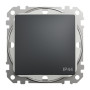Одноклавишный выключатель IP44 Черный 73х73х38mm ABS-UV [SDD214101] Sedna Design & Elements Schneider Electric