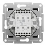 Выключатель проходной двухклавишный Asfora самозажимной ABS черный [EPH0600171] Шнейдер Электрик