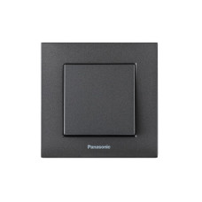 Выключатель одноклавишный Karre Plus 55 с рамкой ABS дымчатый [WDTC90012DG-UA1] Panasonic