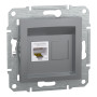 Розетка комп'ютерна RJ45 UTP кат.5Е Asfora сталь ABS [EPH4300162] Шнейдер Електрік