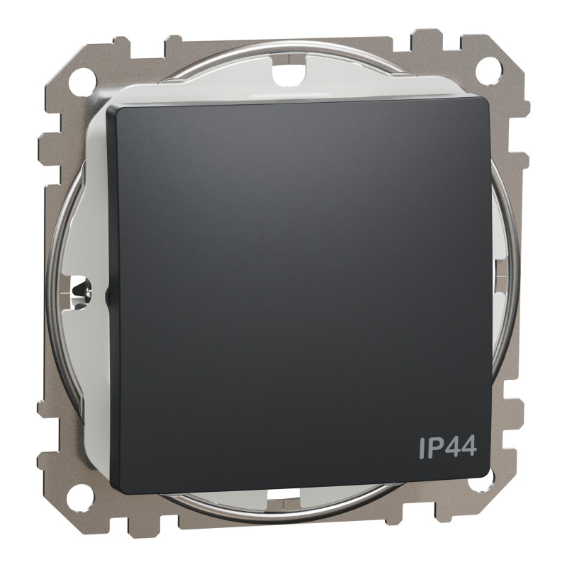 Одноклавишный выключатель IP44 Черный 73х73х38mm ABS-UV [SDD214101] Sedna Design & Elements Schneider Electric