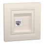 Розетка компьютерная с рамкой RJ45 UTP кат.6 Asfora слоновая кость ABS [EPH4700123] Шнейдер Электрик