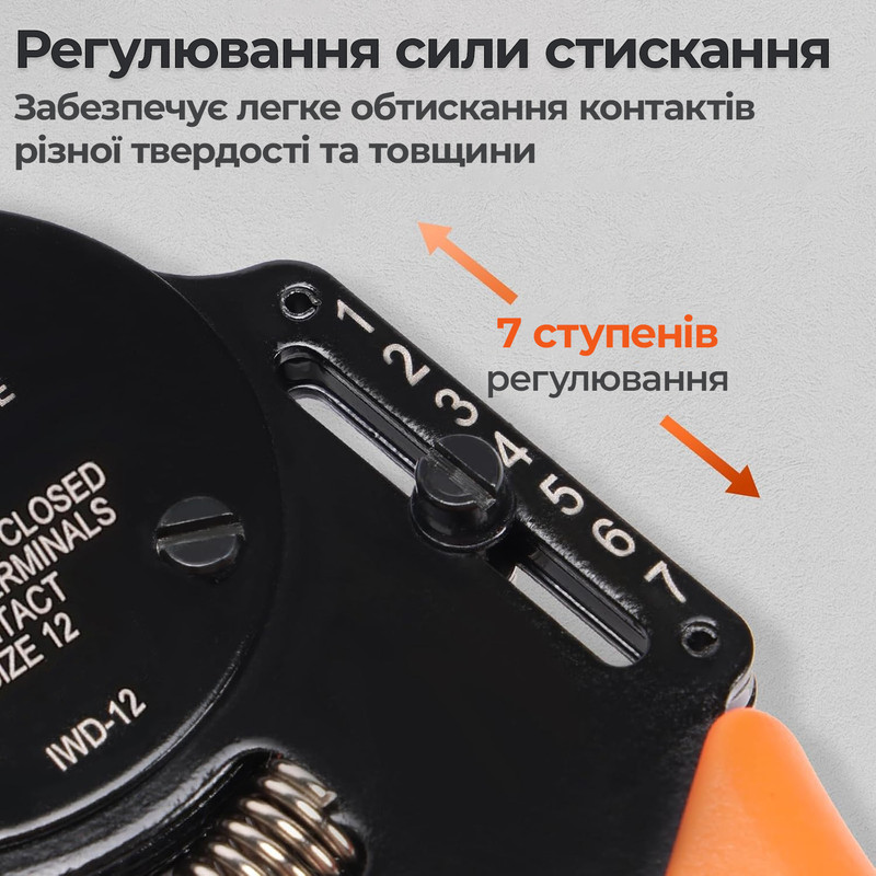 Обжимной инструмент (кримпер) 0,75-2мм.кв 14-18AWG отверстие ø3,9мм для контактов Deutsch DT, Closed Barrel [IWD-16] TACTIX
