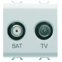 TV+SAT розетка конечная Chorusmart глянцевая белая [GW10383] Gewiss