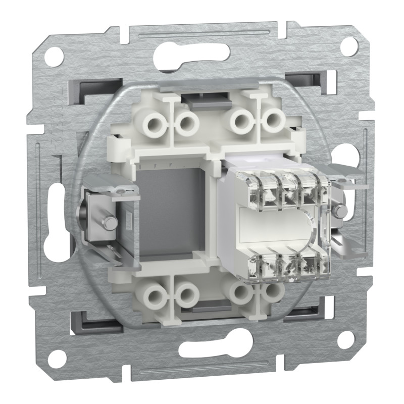 Розетка комп'ютерна RJ45 UTP кат.5Е Asfora сталь ABS [EPH4300162] Шнейдер Електрік