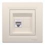 Розетка компьютерная с рамкой RJ45 UTP кат.6 Asfora слоновая кость ABS [EPH4700123] Шнейдер Электрик