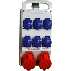 Монтажный набор розетки 2x16A 400В 3P+N+PE, 6x16А 250В 2P+PE [342] E.NEXT