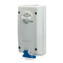 Силовая розетка 2P+PE 16А 230В стационарная IP44 механическая блокировка, разъем сбоку расположением [DIS5601683] Quadro ДКС