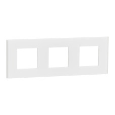 Рамка 3-постовая 85x234x10,25mm матовый белый [NU600679] PC Unica Deco Signature Шнейдер Електрік
