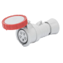 Силовая розетка 3P+N+E 16А 400В переносная IP67 красная [GW62031H] IEC 309 HP GEWISS