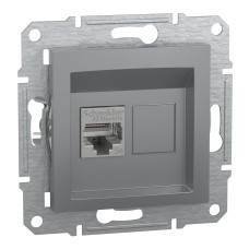 Розетка компьютерная RJ45 STP кат.5Е Asfora сталь ABS [EPH5000162] Шнейдер Электрик