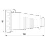 Силова розетка 3P+N+PE 16А 400В переносна IP67 синя [2626-337] E.NEXT