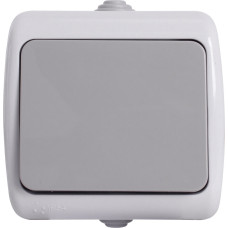 Выключатель 1-клавишный наружный IP44 серый [s035061] E.NEXT e.aqua.1111.grg