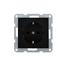 Розетка с заземлением Karre Plus 55 без рамки черная ABS пластик [WDTT02022BL-UA1] Panasonic