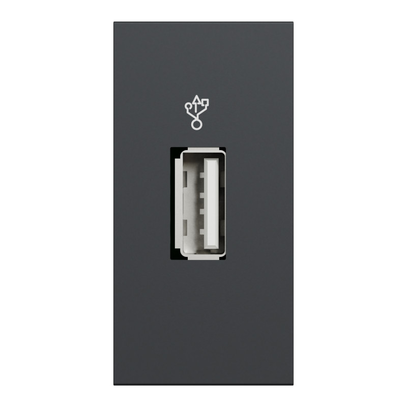 USB-конектор 1 модуль антрациту [NU342954] ABS-UV Unica New Шнейдер Електрік