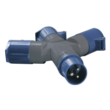 Адаптер трехлучевой сси-1013 2p+pe 16А 200-250В ip44, [pas31-016-3]