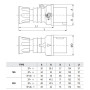 Силовая вилка 3P+N+E 32А 400В переносная IP44 красная [GW60020H] IEC 309 HP GEWISS