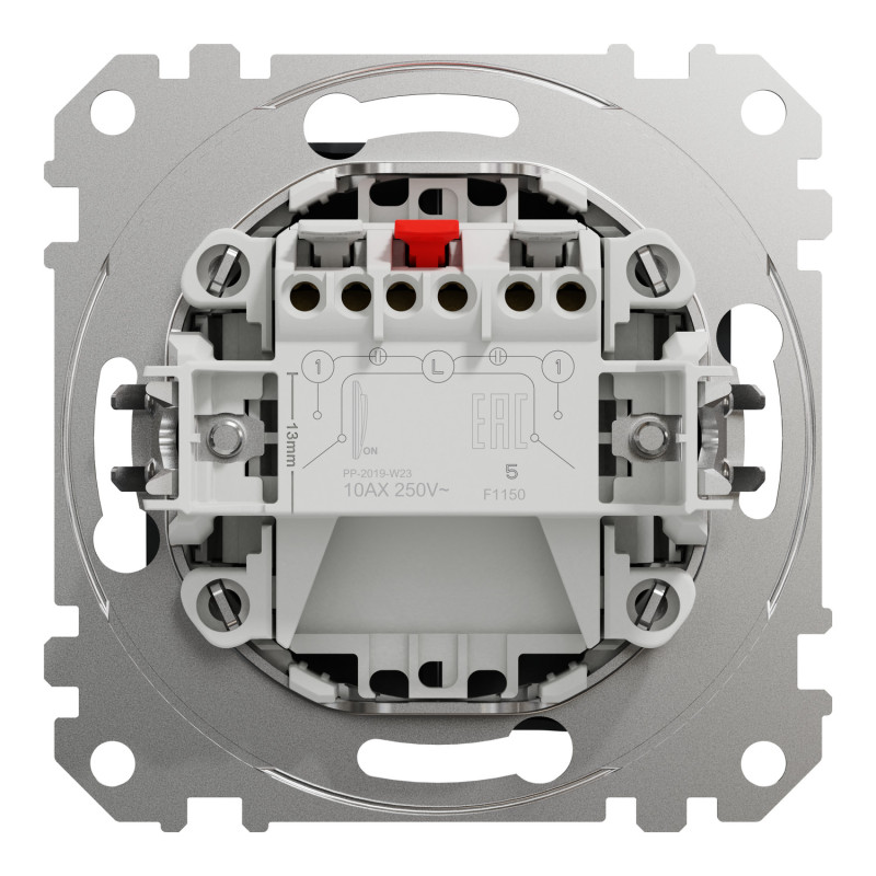 Двухклавишный выключатель черный [SDD114105] ABS-UV Sedna Design&Element Шнейдер Электрик