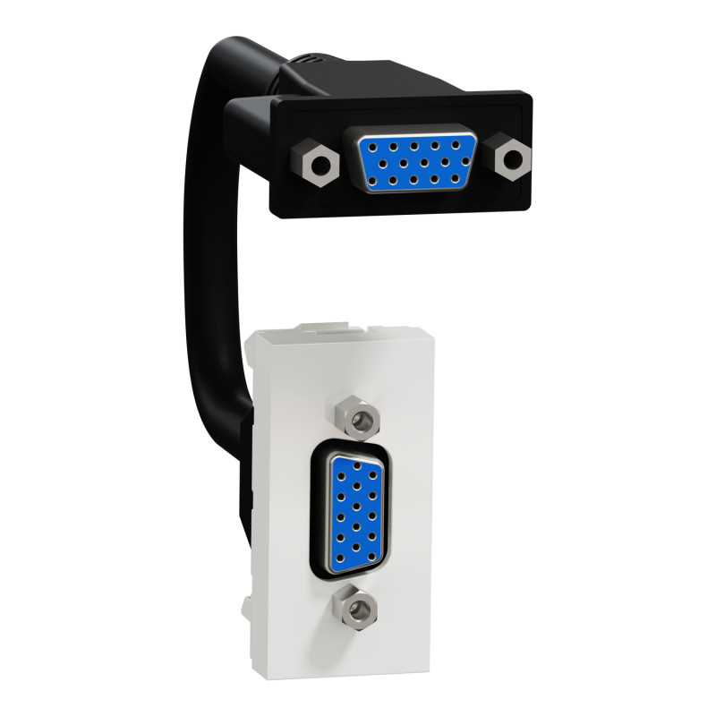 Розетка HD15 female (VGA) 1 модуль белая [NU343218] ABS-UV Unica New Шнейдер Электрик