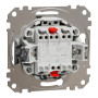 Кнопочный двухклавишный выключатель Алюминий 73х73х37mm ABS-UV [SDD113118] Sedna Design & Elements Schneider Electric