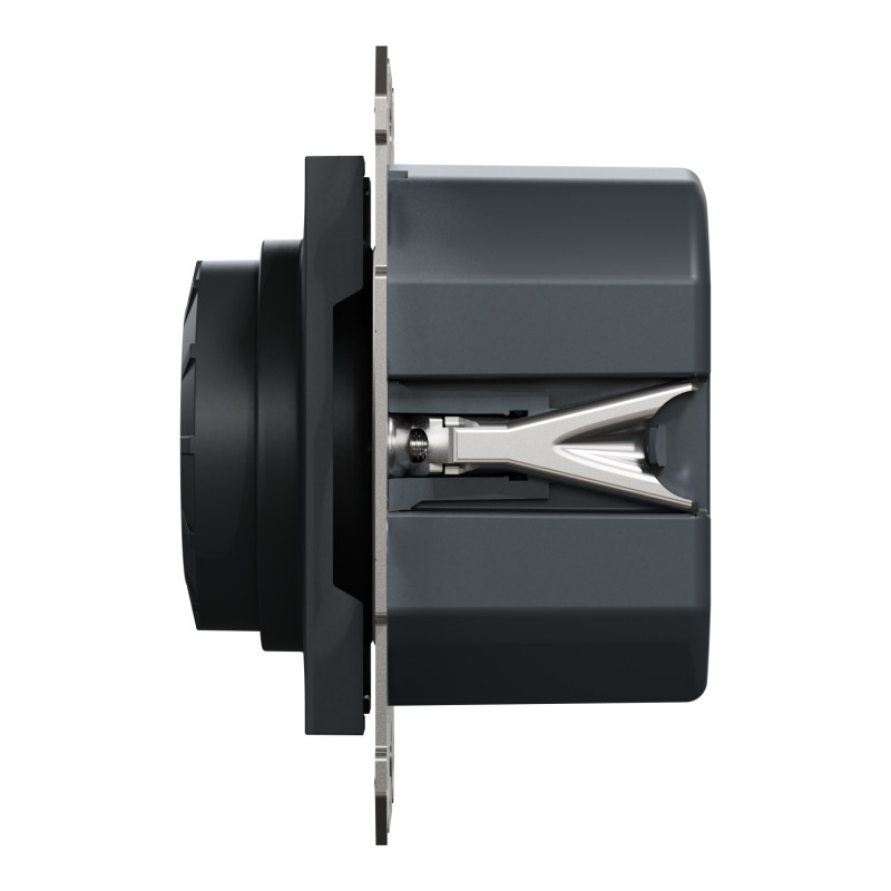 Возвратный LED диммер RC 3-370Вт ASFORA 83x83x47mm антрацит [EPH6800171] Schneider Electric