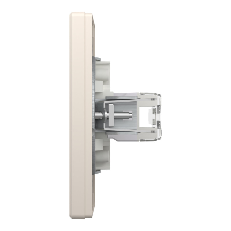 Розетка компьютерная с рамкой RJ45 UTP кат.6 Asfora слоновая кость ABS [EPH4700123] Шнейдер Электрик