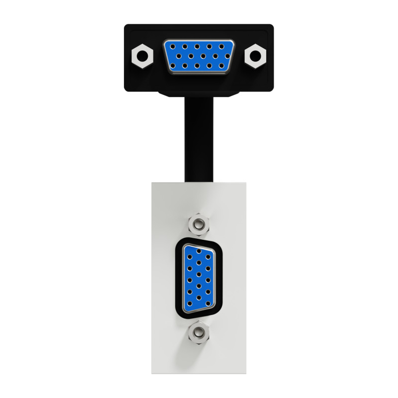 Розетка HD15 female (VGA) 1 модуль белая [NU343218] ABS-UV Unica New Шнейдер Электрик