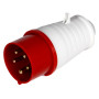 Силова вилка 3P+N+PE 32А 380В переносна IP44 червона [p011008] E.NEXT e.plug.pro.5.32