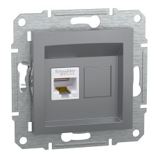 Розетка компьютерная RJ45 UTP кат.5Е Asfora сталь ABS [EPH4300162] Шнейдер Электрик