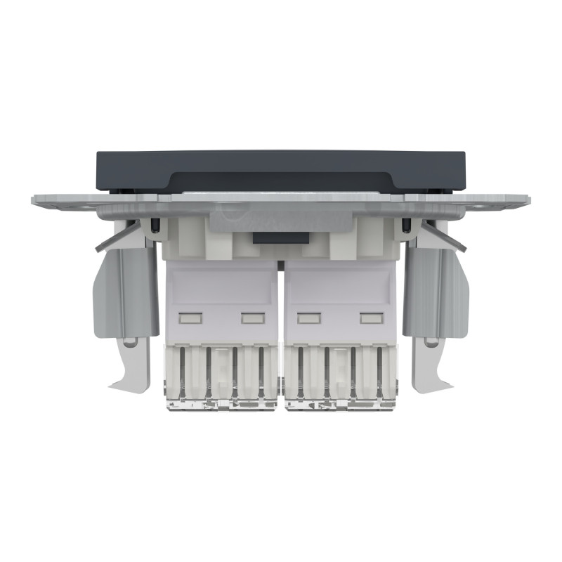 Розетка компьютерная RJ45 UTP кат.6 Asfora черная ABS [EPH4800171] Шнейдер Электрик