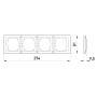 Рамка 4-постова 294х81х9,5мм алюміній [ins0040092] E.NEXT e.lux.10084L.4.fr.aluminium