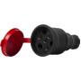 Силова розетка 3P+N 25А 400В переносна каучук IP44 чорна [s9100029] E.NEXT e.socket.rubber.031.25