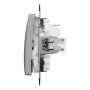 Двухклавишный выключатель с LED подсветкой алюминий [SDD113105L] ABS-UV Sedna Design&Element Шнейдер Электрик
