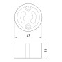 Патрон GU10 25х28mm керамічний [s9100011] e.lamp socket.gu10.cer E.NEXT