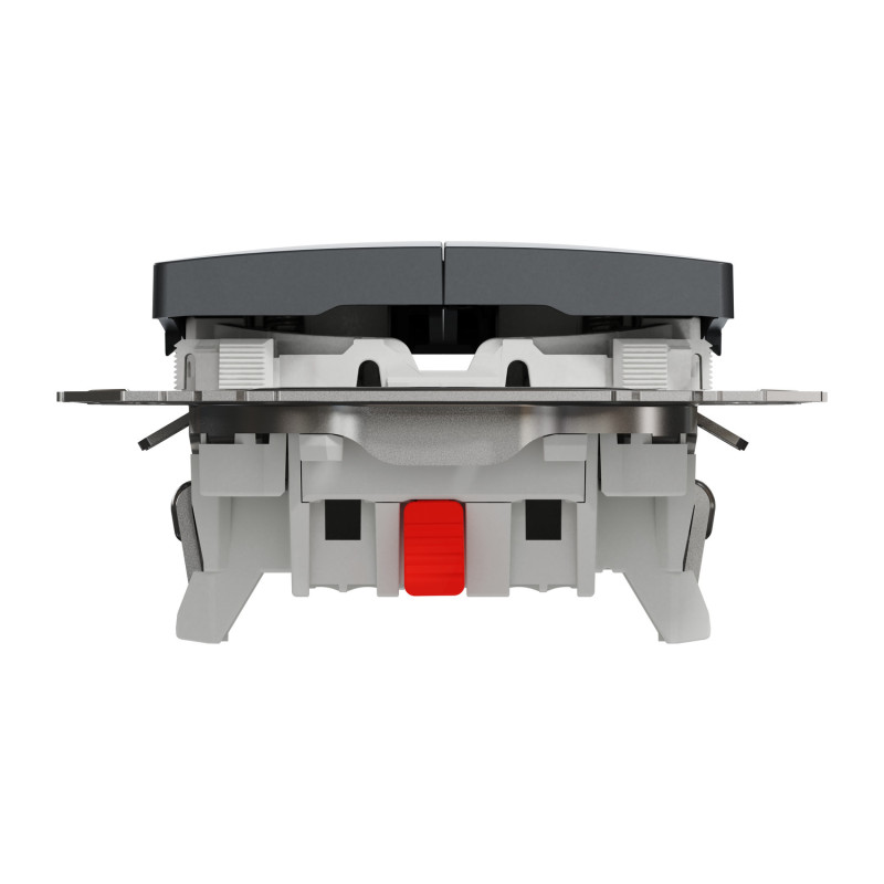 Кнопочный двухклавишный выключатель Черный 73х73х37mm ABS-UV [SDD114118] Sedna Design & Elements Schneider Electric