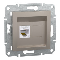 Розетка компьютерная RJ45 UTP кат.5Е Asfora бронза ABS [EPH4300169] Шнейдер Электрик