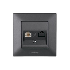 Компьютерная розетка RJ45 кат.6е Arkedia Slim дымчатый ABS [WNTC04052DG-UA1] Panasonic