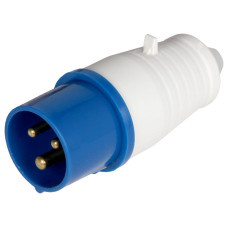 Силовая вилка 2P+PE 16А 230В переносная IP44 синяя [p011001] E.NEXT e.plug.pro.3.16