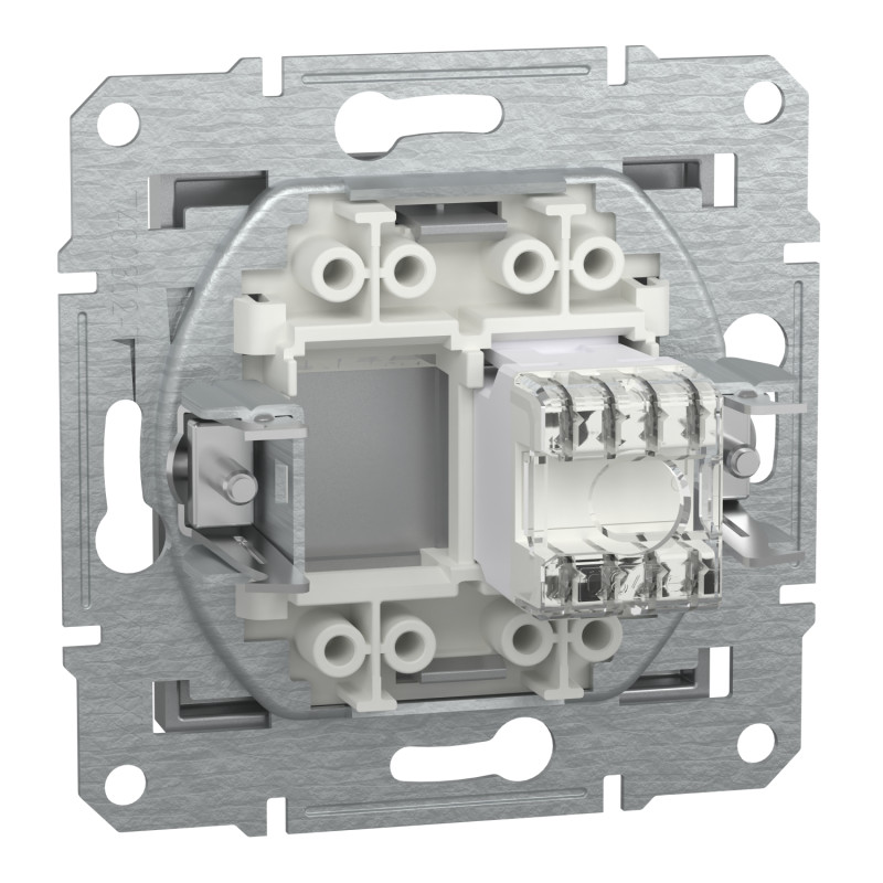 Розетка комп'ютерна RJ45 UTP кат.6 Asfora алюміній ABS [EPH4700161] Електрик шнейдер