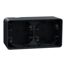 Двухместный бокс для поверхностного монтажа IP55 черный [MUR37914] SEBSПП Mureva Styl Schneider Electric