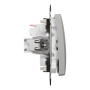 Двухклавишный выключатель с LED подсветкой алюминий [SDD113105L] ABS-UV Sedna Design&Element Шнейдер Электрик