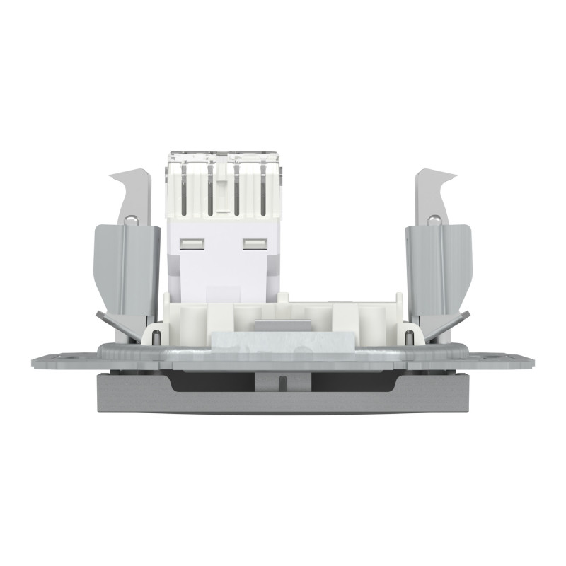 Розетка комп'ютерна RJ45 UTP кат.6 Asfora алюміній ABS [EPH4700161] Електрик шнейдер