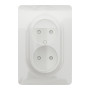 Розетка двойная со шторками белый 83х83х42mm ABS [NU206318] Unica New Schneider Electric