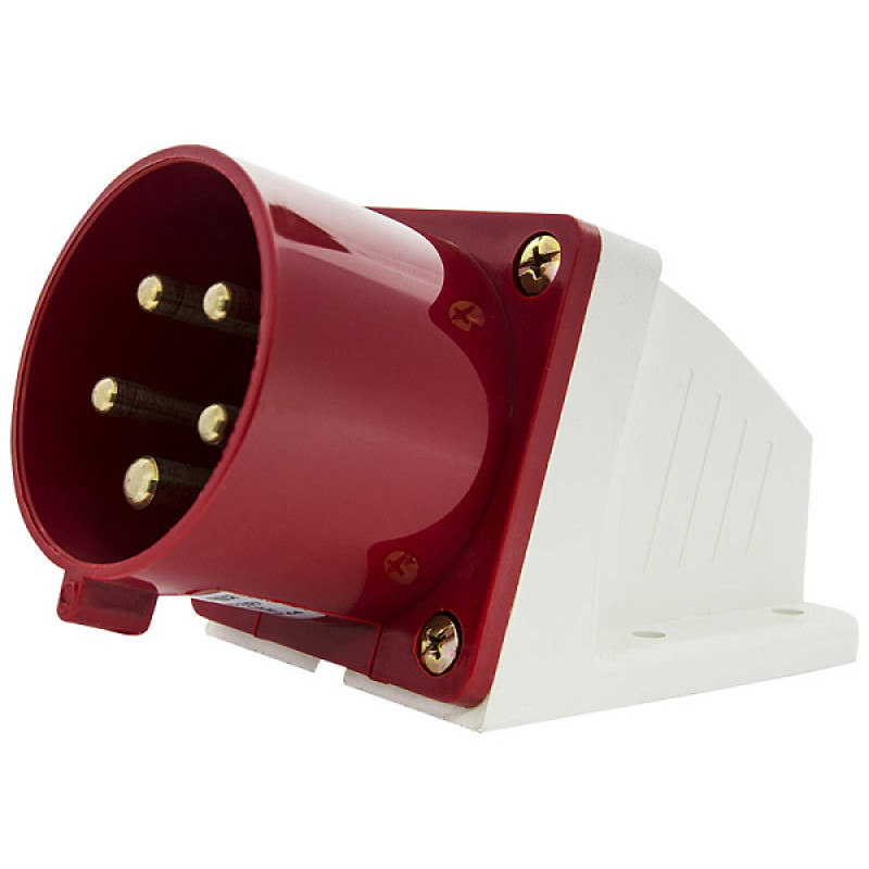Силовая вилка 3P+N+PE 32А 400В стационарная IP44 красная [A0080060006] ВС (525) АСКО