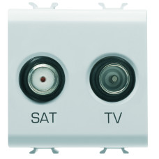 TV+SAT розетка конечная Chorusmart сатиновая белая [GW15383] Gewiss