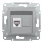 Розетка комп'ютерна RJ45 UTP кат.6 Asfora алюміній ABS [EPH4700161] Електрик шнейдер
