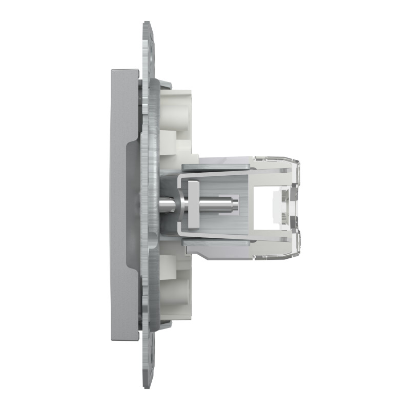 Розетка комп'ютерна RJ45 UTP кат.6 Asfora алюміній ABS [EPH4700161] Електрик шнейдер