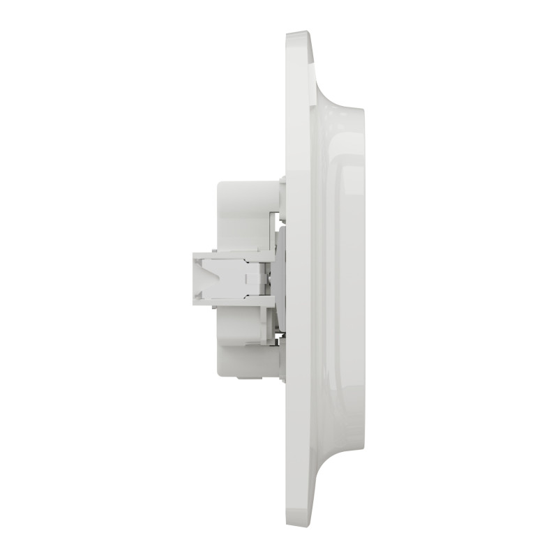 Розетка двойная со шторками белый 83х83х42mm ABS [NU206318] Unica New Schneider Electric