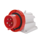 Силовая вилка 3P+N+E 32А 400В стационарная IP67 красная [GW60442] IEC 309 HP GEWISS