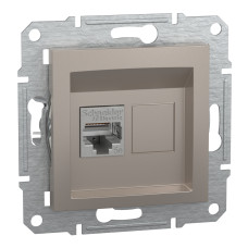 Розетка компьютерная RJ45 STP кат.5Е Asfora бронза ABS [EPH5000169] Шнейдер Электрик